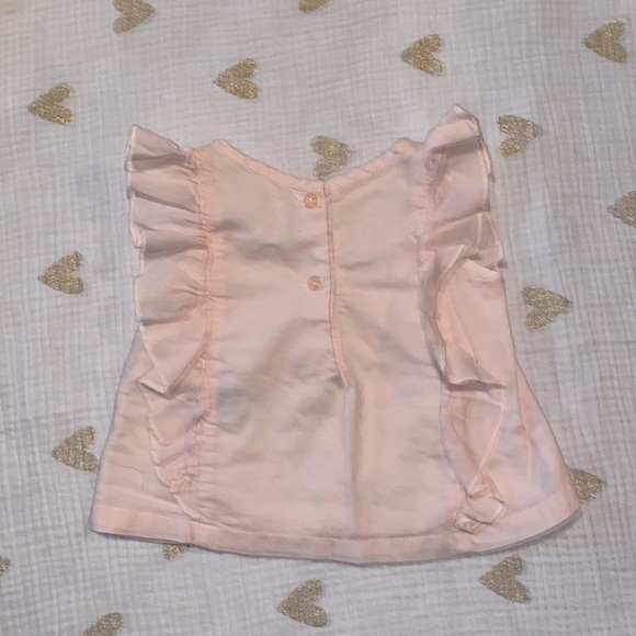 GAP baby girls pink eyelet ruffle top - Picture 4 of 4